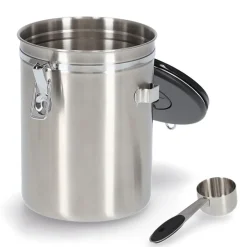 Zeller Lufttæt kaffedåse med ske - 2700ml. - Rustfrit stål