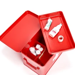 Zeller Medicin boks i metal - Rød, Large