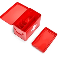 Zeller Medicin boks i metal - Rød, Large