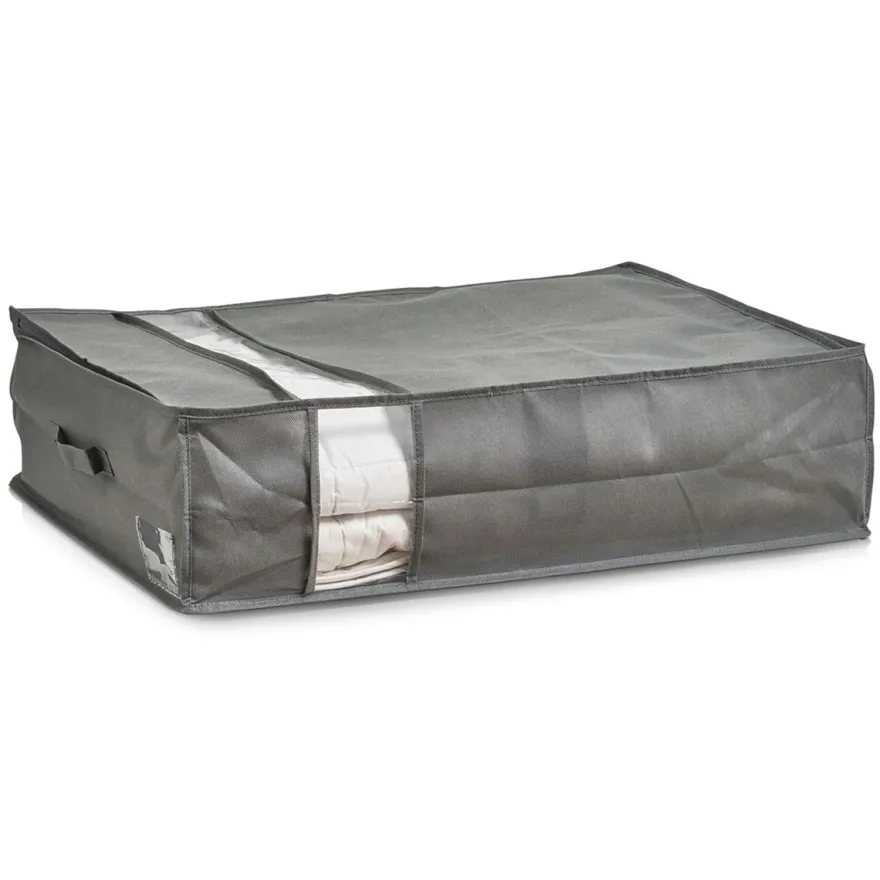 Zeller Opbevaringspose med vindue, Grå 65 liter
