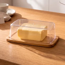 Zeller Smørboks i Bambus og Plast - 19 x 12,5 cm