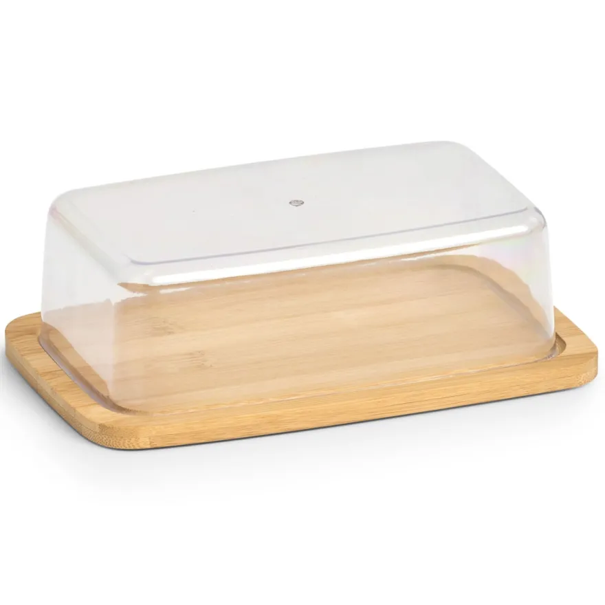 Zeller Smørboks i Bambus og Plast - 19 x 12,5 cm