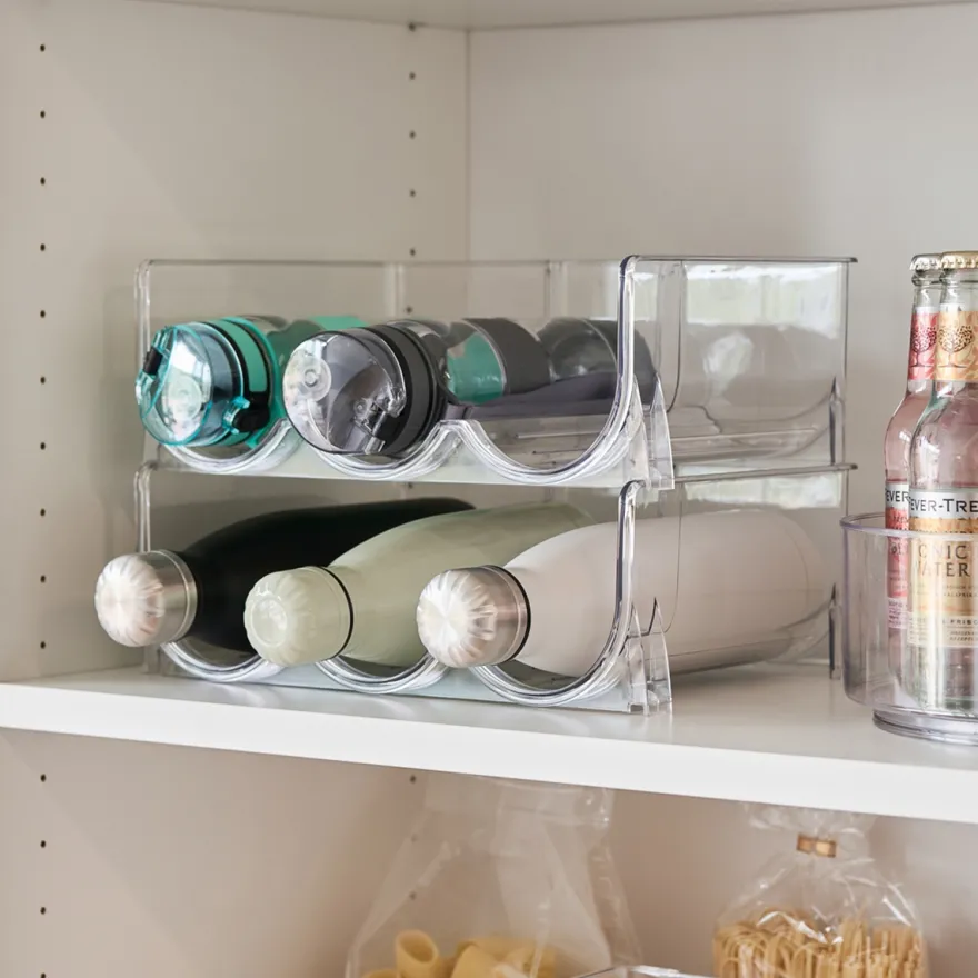Zeller - Stabelbar Vinholder i Plast til 3 flasker