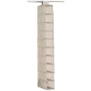 Zeller Stofhylde med 10 rum - "Alberte" BEIGE Stripes