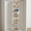 Zeller Stofhylde med 6 rum - "Alberte" BEIGE Stripes